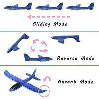 Planeador de espuma, juguetes de avión, Avión de lanzamiento manual, modelo de avión volador, juguetes deportivos para exteriores, 3 modos de vuelo para niños