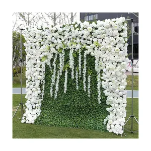 नई डिजाइन प्राकृतिक सिमुलेशन कृत्रिम फूल दीवार पैनल अनुकूलित शादी की सजावट फूल दीवार