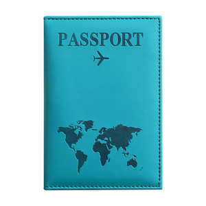 Porte-passeport en cuir PU multicolores résistant à l'eau, simple, en gros, avec emplacement pour carte SIM pour les voyages - Product Image 3