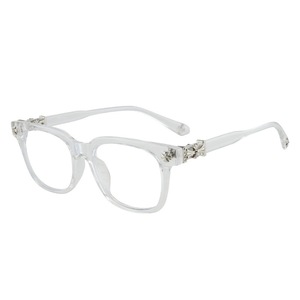 Nuevas Monturas de Gafas Cuadradas Europeas Americanas con Aro Completo para Hombre y Mujer, Lentes Planas Naranja Sólido Anti-Luz Azul, a la Moda - Product Image 5