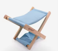 GARIDA Chaise de plage en bois pour l'extérieur Appui-tête pliable pour le camping en bois pour le voyage Oreiller de plage confortable GCFH-001