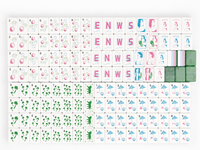 Juego de Mahjong Americano de Acrílico Multicapa Verde Esmeralda Mate de Alta Calidad para Mujer, con Patrón Grabado Personalizado, de Funky Trade