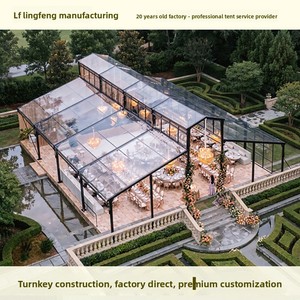 Tente d'été extérieure transparente en PVC, structure en alliage d'aluminium, chapiteau de mariage de style européen, atrium en verre - Product Image 3