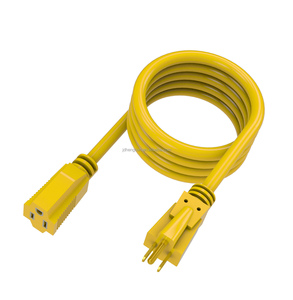 <span class=keywords><strong>Rallonge</strong></span> électrique jaune de haute qualité, 12/3 AWG, <span class=keywords><strong>rallonge</strong></span> extérieure, 3 broches, résistante aux intempéries, idéale pour une utilisation en extérieur, 125V 15A 1875W - Product Image 5
