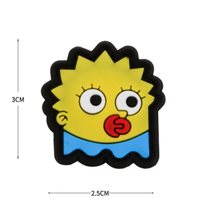 Badge thermocollant en caoutchouc souple, motif dessin animé nostalgique Simpsons, écologique, pour sacs et chapeaux, Chine - Product Image 4