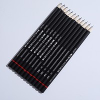Lot de 12 crayons de croquis souples et transformables 2H-8B, motif dessin animé, 9*20.5cm, mine noire, en bois, promotionnel