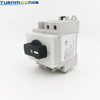 Turnmooner, interruptor aislador de CC PV, 1000V, 32A, interruptor de fusible Solar de riel Din, Desconector con mango giratorio, 2 uds./T 4P