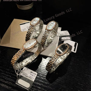 Montre-bracelet de luxe pour femme Longnes, en acier inoxydable, cadran simple avec diamants, mouvement à quartz, belle forme ovale – Grande Vente - Product Image 1