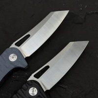 Couteau de poche pliant 8Cr13 MoV, manche texturé antidérapant G10, outil utilitaire portable EDC pour le camping, la pêche, la survie en plein air