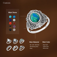 Nouveauté Bijoux Classiques Tendance Argent Sterling 925 Ensemble de Bagues avec Turquoise pour Hommes et Femmes Cadeau de Mariage et de Fête