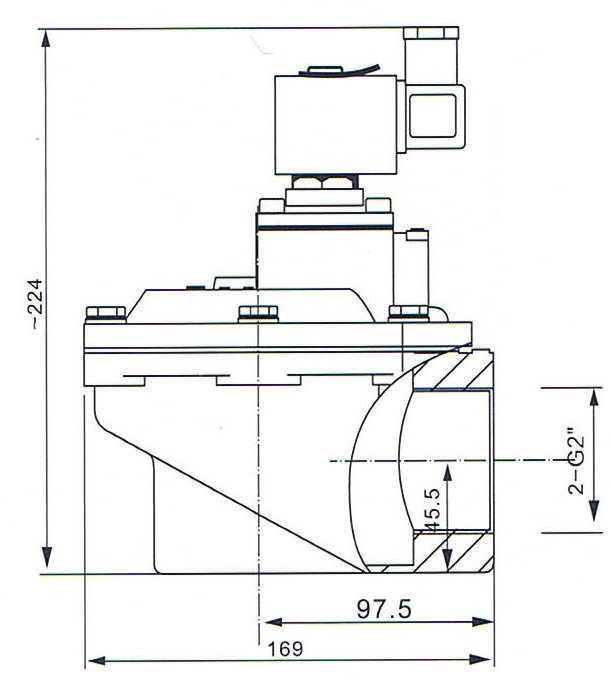 SCG353A050 2'' Threaded 353 Series Diaphragm Solenoid Pulse Jet Valve For Dust Collector