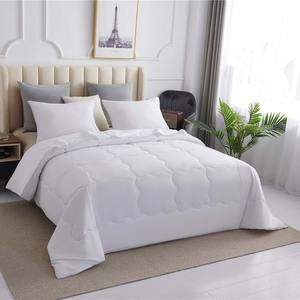 Parure de lit ensemble de draps de lit blanc de luxe en coton matelassé personnalisé doux ensemble de <span class=keywords><strong>literie</strong></span> en polyester pour hôtel et maison - Product Image 2