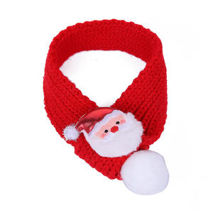 Nouvel ensemble é<span class=keywords><strong>charpe</strong></span> et bonnet pour animaux de compagnie, <span class=keywords><strong>chien</strong></span> et chat, mignon, hiver, Noël, multi-tailles, fil rouge et vert - Product Image 5