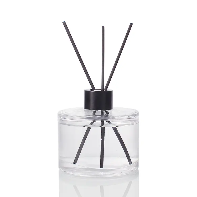 Custom Made Cylinder Reed Diffuser Bottle Glass Empty Diffuser Glass Bottle With Screw Cap