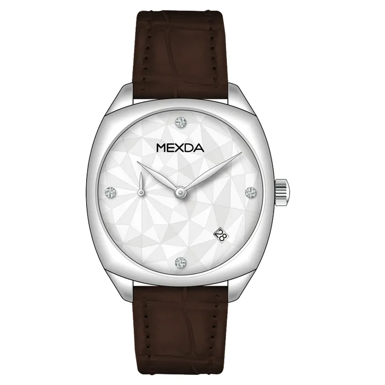MEXDA Quartz Watches for Women High Quality Leather Strap Luxury Style 3ATM Water Resistant Custom Logo