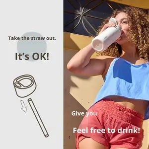 Gobelet isotherme de voyage en acier inoxydable 304 de 24/32 onces avec paille, isolation sous vide, maintien au chaud et au froid pendant 6 à 12 heures - Product Image 6