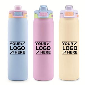Macaron Color Thermos Cup <b>Insulated</b> Stainless Steel Leak Proof Travel <b>Mug</b> for Hot Cold Drinks Daily Office Outdoor Use - Product Image 1