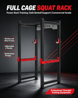 Offre Spéciale : Cage de Musculation pour Gymnastique à Domicile avec Soutien pour les Jambes et le Dos, Support de Squat Réglable pour Entraînement avec Poids