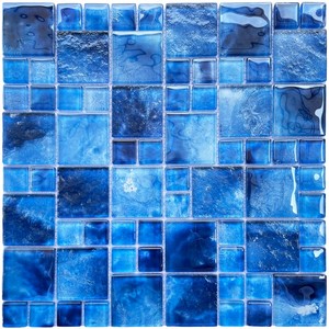 Piastrelle a Mosaico in Vetro Quadrate Personalizzate per Piscine, Mosaico in Vetro per Progetti di Piscine - Product Image 2