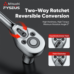 Fyseus ชุดประแจวงล้อเหล็กคาร์บอน1/2 1/4 "12ชิ้นชุดประแจขันน็อตอเนกประสงค์ - Product Image 5