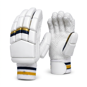 Guantes de Bateo de Críquet Ganvox Global Premium de Cuero Blanco Ligero - Accesorios para Entrenamiento y Partidos Profesionales en Todas las Estaciones - Product Image 2