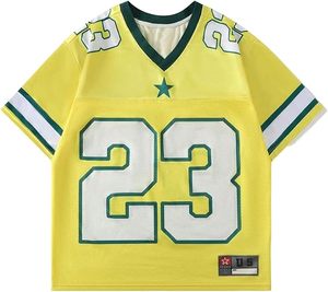 Logo personalizzato da uomo Streetwear maglia da <span class=keywords><strong>calcio</strong></span> in poliestere Boxy in Mesh Cropped <span class=keywords><strong>abbigliamento</strong></span> da <span class=keywords><strong>calcio</strong></span> di grandi dimensioni - Product Image 4