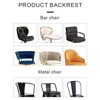 Base en bois avec siège en plastique Style contemporain pour les magasins d'aliments et de boissons Chaise de salle à manger moderne