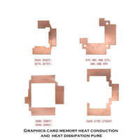 Refroidisseur de carte graphique GPU VRAM, dissipateur thermique en cuivre, 5600 5700 XT 3060 3070 3080 3090, refroidissement de la carte graphique, remplacement de la patine thermique 15-40 degrés