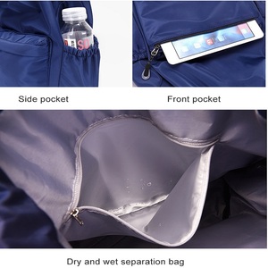 Wholesale Custom Drawstring <b>Backpack</b> Dry Wet Separation Gym Bag Waterproof Sports Cinch Sack Multi Pocket Travel Daypack Bulk - Product Image 3