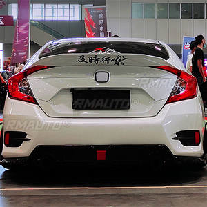 Aileron de coffre arrière pour Honda Civic 10ème génération Sedan 4 portes 2016 17 18 19, accessoires de style carbone noir - Product Image 2