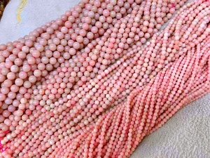 Perles Rondes en Opale Rose de Chine Naturelle Lisse, 4mm, 6mm, 8mm, 10mm, 12mm, pour la Fabrication de Bijoux (Bracelets et Colliers) - Product Image 3