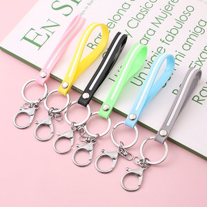 Promotional Lanyard Key Chain Soft Pvc Rubber Plastic Key Chains With Metal Lobster Clasp Key Chains Ring