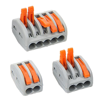 Kit de connecteurs de fils électriques à raccordement rapide Wagos 222, 2/3/5 pièces pour composants électroniques