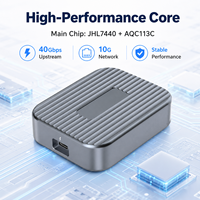 Adaptador Ethernet Thunderbolt 3/USB4 a 10Gbps, Adaptador de Red RJ45 de 40Gbps 10G/5G/2.5G para MacBook Pro/Air