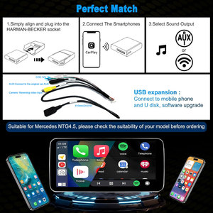 Không dây Carplay <span class=keywords><strong>Android</strong></span> Auto Adapter Fit ntg4.5 cho Mercedes Benz A/B/C/E/CLA/GLA/GLK/ml/SLK với ntg 4.5 hệ thống gương liên kết - Product Image 6