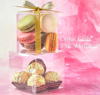 Boîtes Cadeaux Transparentes en PET Recyclé pour Macarons, Cupcakes, Chocolats, Bonbons, Savons, Sandwiches, Sucre – Personnalisables, à l'Unité