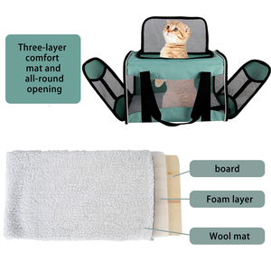 Pet Travel <b>Bag</b> Dog Expandable Carrier Airline Approved Foldable Fashion Zipper Large Waterproof Cat Outdoor Square Oxford Animal - Product Image 4