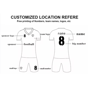 Custom Logo Voetbal Jersey Fabriek Fabrikant Zacht Duurzaam Polyester Ademende Stof Team Uniform Sport - Product Image 5