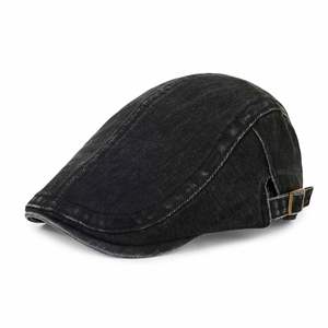 Nuevo Sombrero Newsboy de Mezclilla, Estilo Británico, a Cuadros, de Ala Corta, Unisex, 100% Algodón, para Primavera y Otoño, Casual - Product Image 6