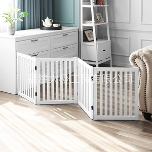 Portillon de sécurité pour animaux de compagnie en bois massif, pliable, grand modèle carré, hauteur 11,8 pouces, pour chiens et enfants - Product Image 2