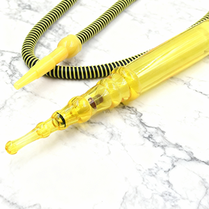 Tuyaux de chicha en plastique rayés argentés et noirs pour tuyau à eau, accessoires de fumage pour bar, vente en gros - Product Image 6