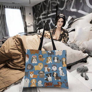 Sac de rangement pliable personnalisé en tissu Oxford, motif dessin animé, écologique, réutilisable, imperméable, pour le shopping et les voyages - Product Image 3