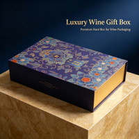 Boîte cadeau en carton recyclable écologique, laminée brillante, avec fermeture magnétique et insert en éponge gaufrée