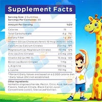 Kinderen Lengtegroei Gummies Calcium D3 K2 Kinderen Botgezondheid Kauwtabletten 60 Stuks Fles Aangepaste Label Supplement Leverancier OEM