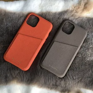 Handgemaakte Lederen Case Voor Iphone 13 Echt Lederen Beschermhoes Voor Iphone 13 Pro Telefoon Case Met Back Kaarthouder