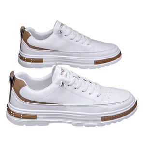 Zapatillas Deportivas Transpirables de Malla Blanca con Suela Gruesa, Versátiles y a la Moda para Primavera, Verano, Otoño e Invierno, de PVC - Product Image 4