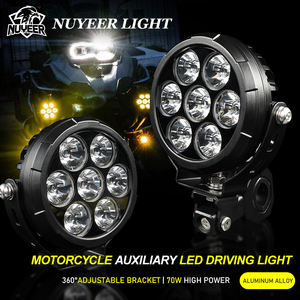 Đèn trợ sáng LED trắng cho xe máy, chất lượng cao, 4.5 inch, 12-80V, tròn, 70W, đèn phụ trợ off-road - Product Image 4