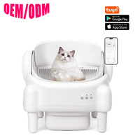 Bac à litière automatique pour chat en plastique à ouverture supérieure, capacité de 10 kg, écologique, protection par capteur de sécurité