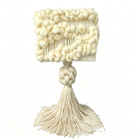 Lustre artistique élégant à franges, abat-jour, lampe de table sur pied, tapisserie murale en macramé, décoration de maison de luxe pour chambre à coucher