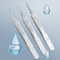 Aiguilles à clipser en acier inoxydable argenté de haute qualité pour l'acné, lot de 4 extracteurs de points noirs et de boutons pour le traitement du visage